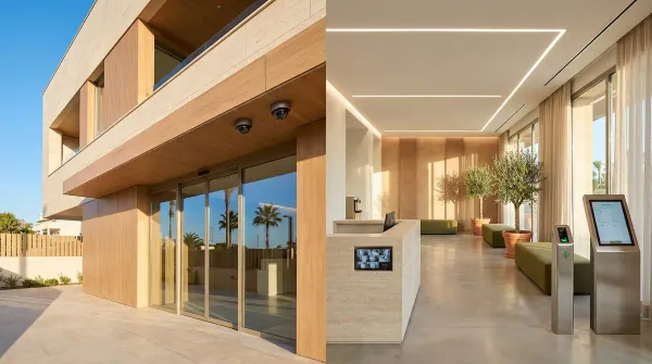 Sistema de videovigilancia instalado en zonas comunes de una comunidad de propietarios