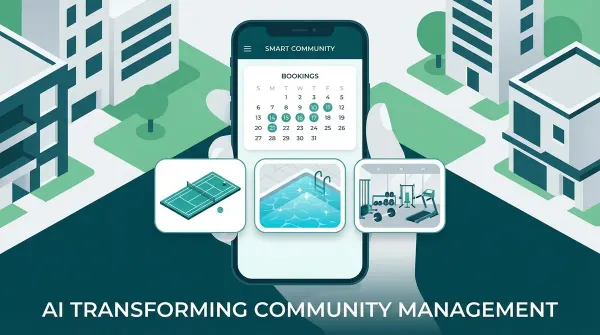 AI-powered booking management system for homeowners association common areas